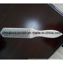 Two Axe Brand Wooden Handle Steel Wire Polishing Brush (YY-014)